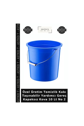 Özel Üretim Temizlik Kabı Taşınabilir Yardımcı Gereç Kapaksız Kova 10 Lt No 2 Çok Renkli