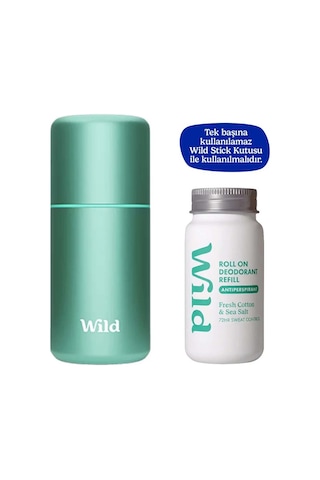 Wild Antiperspirant Roll On Fresh Cotton & Sea Salt Refill Deodorant Yedek Dolum
