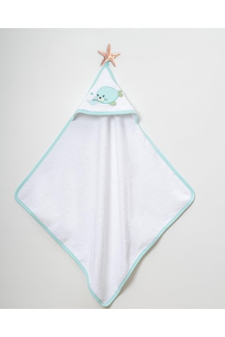 Balinalı Bornoz Takımı 1-2 Yaş Beyaz - Mint