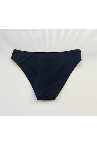 Zi Siyah Düz Kalın Kenar Bikini Altı