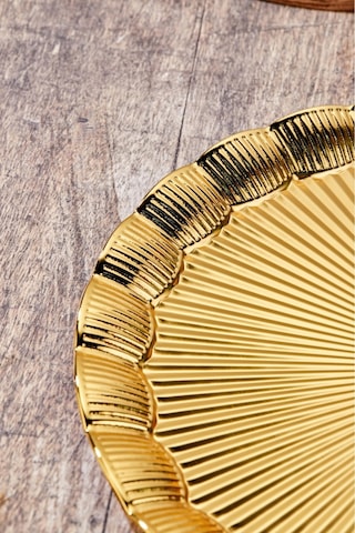 Cooker 35 Cm Metal Yuvarlak Gold Sunum Tepsisi Ckr3904 Diğer