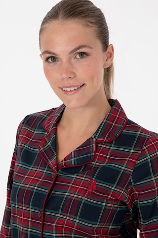 U.S. Polo Assn. Kadın Kırmızı Yılbaşı Temalı Pijama Takımı 50318817-VR030