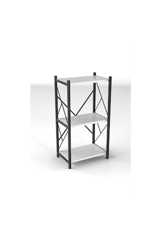 Morpanya Arveni Metal Tekli Mutfak Rafı Malzeme Dolabı 3 Raflı Mikrodalga Fırın Rafı Çok Amaçlı