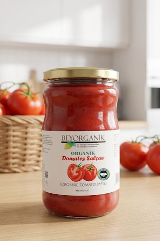 Beyorganik Pestisit Analizli Organik Domates Salçası 660 G