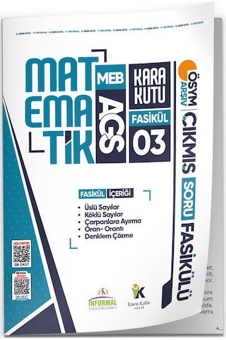 2026 Meb AGS Matematik Kara Kutu 3.fasikül ÖSYM Çıkmış Soru Üslü-köklü Sayılar-denklem Çözme Modüler