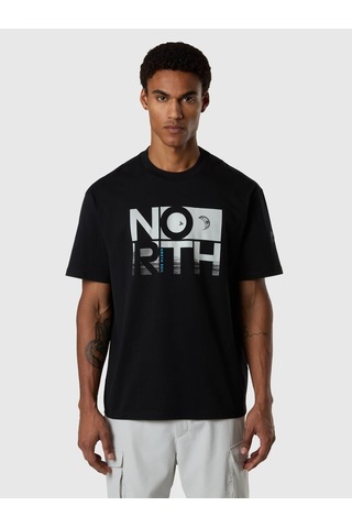 North Sails Kısa Kollu Baskılı Erkek T-shirt-33405 Siyah