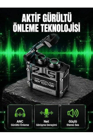 Mey İthalat Bluetooth Kulaklık Kablosuz Anc Gürültü Önleyici Stereo Ses Yeni Nesil Diğer