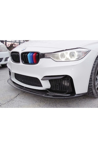Bmw F30 M3 V2 Ön Lip Parlak Siyah Plastik Ön Ek Karlık 2012 - 2018 Karlık+bodykit+ek
