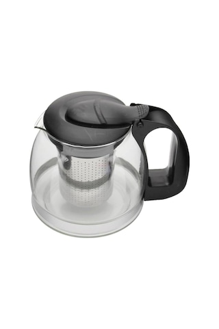 700 Ml Borosilikat Süzgeçli Cam Çaydanlık Bitki Ve Çay Demliği Siyah Saplı Kettle Ve Çay Makinesi Uyumlu Demlik çok renkli