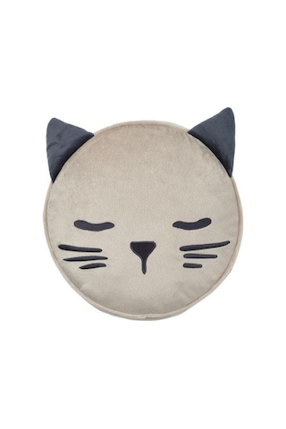 Çocuk Kırlent-yastık Kedi Figürlü 8 Cm Bej Renk Bej