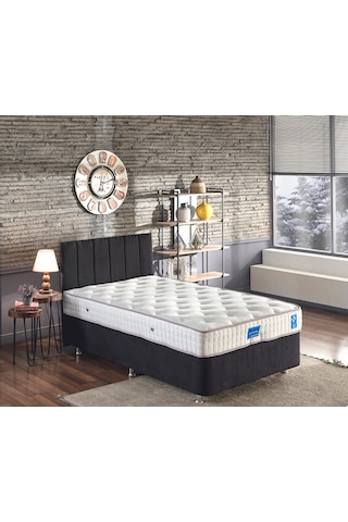 Nironyatak Niron Juliette 120X200 Bir Buçuk Kişilik Lüks Yatak Seti - Siyah