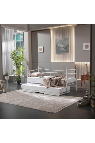 Bedliga Daily Yavrulu Daybed Tek-Çift Kişilik Metal Karyola