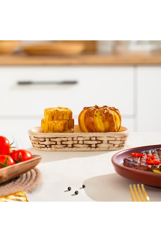 Porsima Mıo-038-1 Kuru Pasta Motifli 2li Standlı Tuzluk Biberlik Seti Çok Renkli