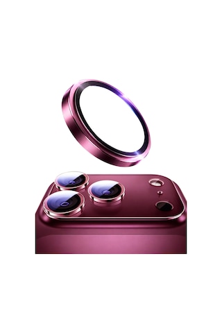 Apple iPhone Uyumlu 18 Pro Max Bilvis Titan Kamera Lens - Bordo
