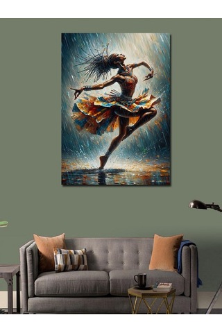 Kanvas Tablo Dans Eden Afrikalı Kadın 50cmx70cm