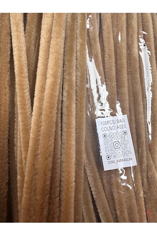 100 Lü Soft Kahve Şönil - 30 Cm A020 Renk Kod Çiçek Yapımı, Hobi, El Sanatları