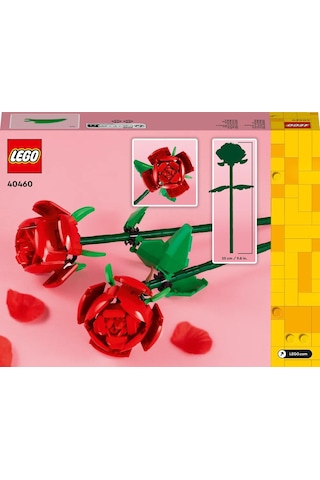LEGO® Botanicals Gül 40460 – Yetiskinler için Uzunlugu Ayarlanabilen 2 Gül Içeren Dekoratif Çiçek Modeli Yapim Seti (120 Parça)