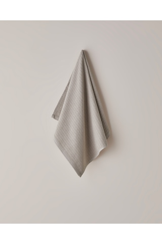English Home Stripe Pamuk Yüz Havlusu 50x70 Cm Koyu Bej Koyu Bej