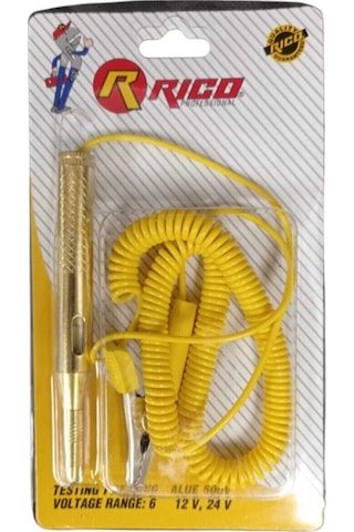 Rico Oto Kontrol Kalemi Metal Spiral Kablolu 6-24 V