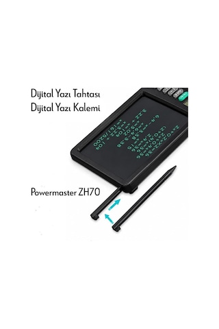Powermaster Zh70 Dijital Not Defterli 12 Haneli Hesap Makinesi Siyah