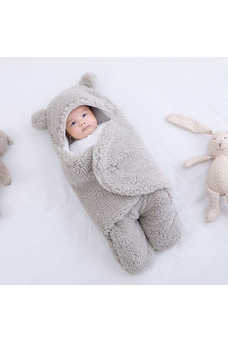 Eternal Luck Sonbahar ve Kış İçin Yenidoğan Kalınlaştırılmış Battaniye - Gri