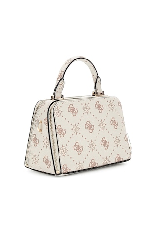 Guess Kadın Çift Bölmeli Monogram Desenli Mini Bowling Çanta - Mix Çok Renkli