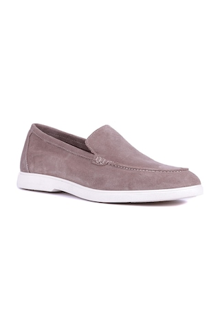 Shoetyle - Hakiki Süet Deri Bej Rengi Erkek Loafer - 115-k664-1603