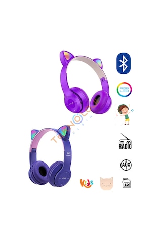 Teknoloji Gelsin P47M Bluetooth 5.4 Kedi Kulaklık