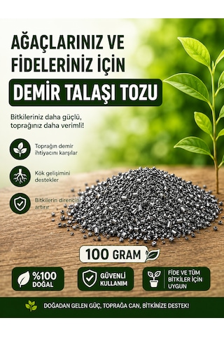 Ağaç Ve Fideler İçin Demir Talaşı Tozu 100 Gram 0.1 KG