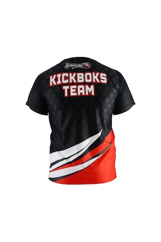 Dragondo Tx8596 Kick Boks Tişört Dijital Baskılı Kick Boxing Tshirt Siyah