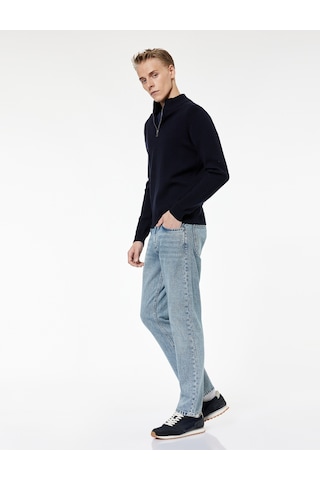 Koton Pamuklu Cepli Tapered Fit Jean Pantolon - Tapered Fit Joe Jeans Açık İndigo 6wam40055nd Açık İndigo