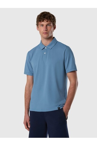 North Sails Kısa Kollu Pamuklu Erkek Polo Yaka T-shirt-33490 Açık Mavi