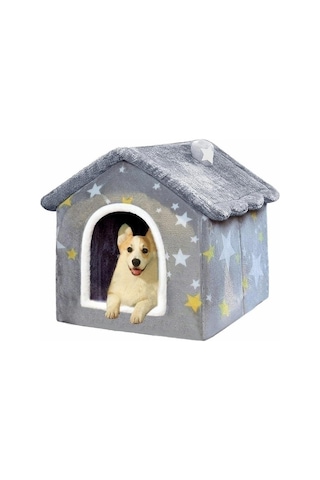 Köpek Evi İç Mekan, Katlanabilir Yumuşak Köpek Yatağı Sıcak Kedi Yuvası Küçük Orta Büyük Köpekler Kediler