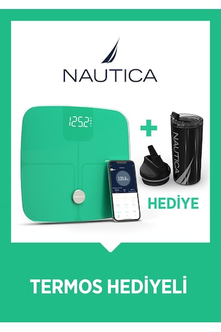 Nautica Vücut Analizli Smart Akıllı Bluetooth Tartı Baskül + Nautica 500 Ml Termos Hediyeli