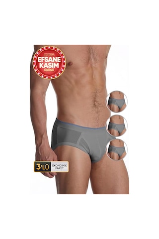 Çift Kaplan Erkek Elastanlı Gri Slip 887 3'lü Ekonomik Paket Gri Çift Kaplan Erkek Elastanlı Gri Slip 887 3'lü Ekonomik Paket Gri