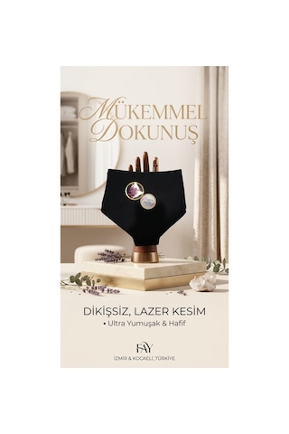 Papatya Lingerie Lazer Kesim Yüksek Bel Bikini Külot 2'li Set 3 Farklı Renk Seçeneği Siyah - 928400343 Siyah