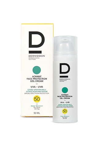 Dermoskin Acne Mat Face Protection Gel Güneş Kremi SPF50+ 50 ML