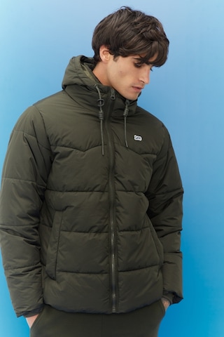 Lee Regular Fit Normal Kesim Kapüşonlu Haki Şişme Mont L88Bny300 Yeşil