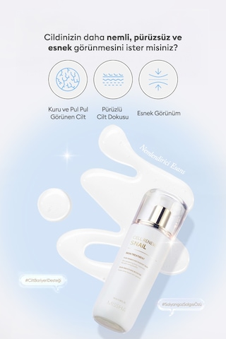 Missha Super Aqua Cell Renew Snail Skin Treatment Salyangoz Özlü Nemlendirici & Aydınlatıcı Esans 130 ML