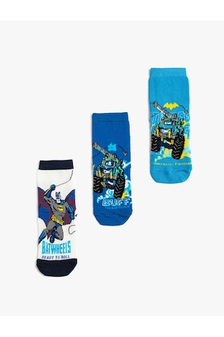 Koton 3'lü Batman Çorap Seti Lisanslı Mavi 5wkb80031aa Mavi