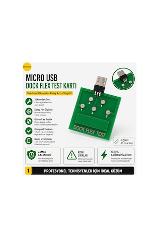 Android Mıcro Usb Dock Flex Test Kartı Şarj Ve Batarya Arıza Tespit Cihazı