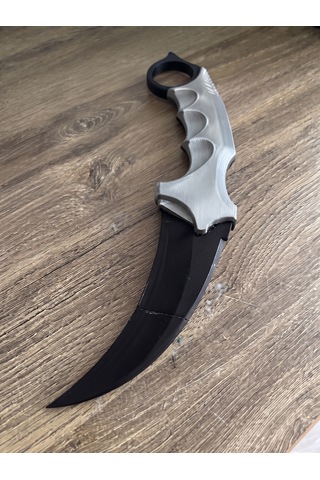 Riva Self 3d Baskı Farklı Renkler Taktiksel Parmak Halkalı Hobi Ve Dekoratif Maket - 16 Cm Siyah-Gümüş