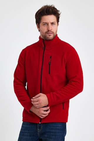 Monox Erkek Outdoor Fermuarlı Polar Ceket 001 Kırmızı