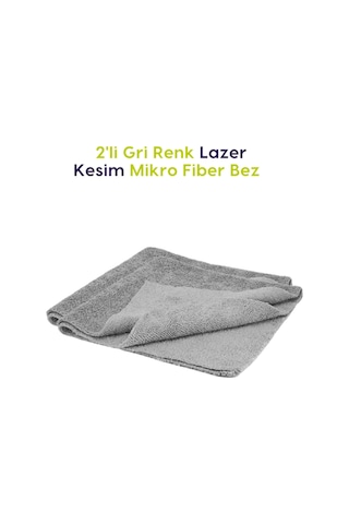 Magicfox 2'li Gri Mikrofiber Cila Bezi 40 X 40 Cm Lazer Kesim Magicfox 2'li Gri Mikrofiber Cila Bezi 40 X 40 Cm Lazer Kesim