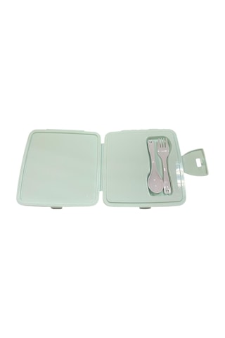 Beslenme Kutusu 4 Bölmeli Frozen Mint Yeşili Renk Kız Figürlü 1 Adet Yemek Saklama Kabı Beslenme Çantası Mint Yeşili