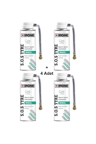 Ipone Sos Tyre Lastik Tamir Köpük Spreyi 200 Ml S.o.s. - 4 Adet