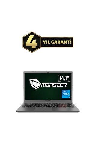 Monster Huma H4 V5.1 i5-1235U 16 GB 512 GB SSD 14.1" Free Dos FHD Dizüstü Bilgisayar