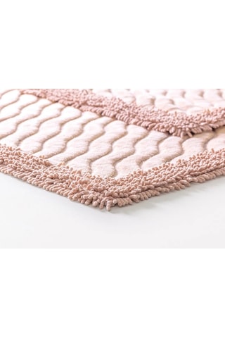 Cotton Marlow 2'li Pamuklu Klozet Takımı Pudra Banyo Paspas Seti Klozet Takımı Renkli