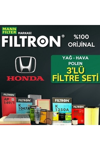 Honda Civic 1.6 Fb7 Mann Filtron Filtre Bakım Seti 2013-2016 (495301303)
