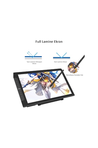 Veikk VK2200Pro 21.5" IPS Full HD Tam Lamine Ekran 8 Kısayol 2 Scroll Tuşlu Sağ/Sol El Grafik Tablet